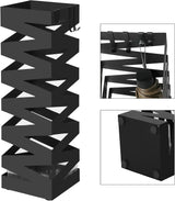 Regenschirmständer Metall quadratisch schwarz von Songmics