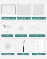 Schuhregal mit 8 Fächern wolkenweiss von Songmics