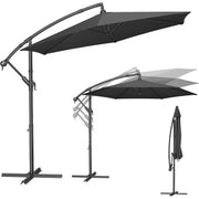 Ampelschirm 300cm UV-Schutz grau von Songmics