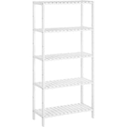 Standregal 5 Ebenen weiss Bambus von Songmics