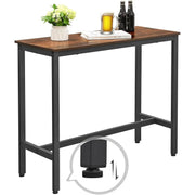 Bartisch Industrie-Design schmall vintagebraun Metall von Songmics