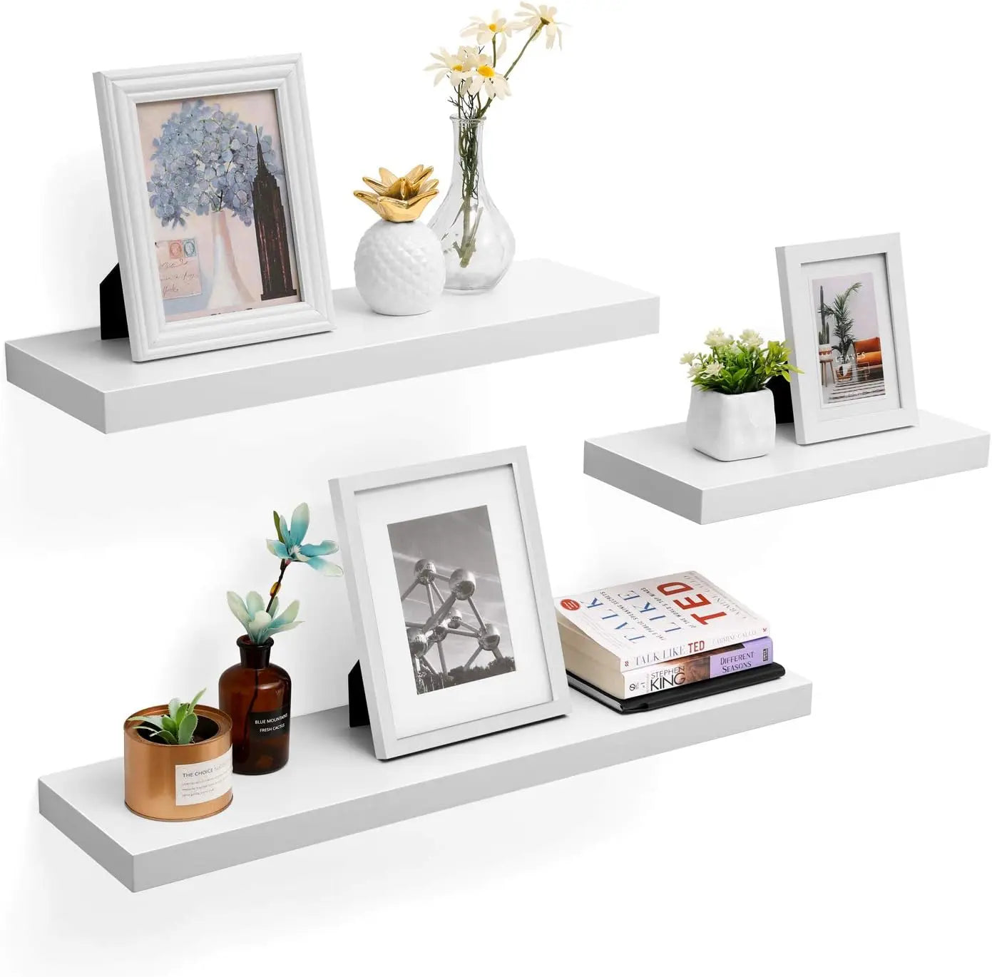 Wandregal MDF / Spanplatte Schweberegal Weiss 60cm von Songmics