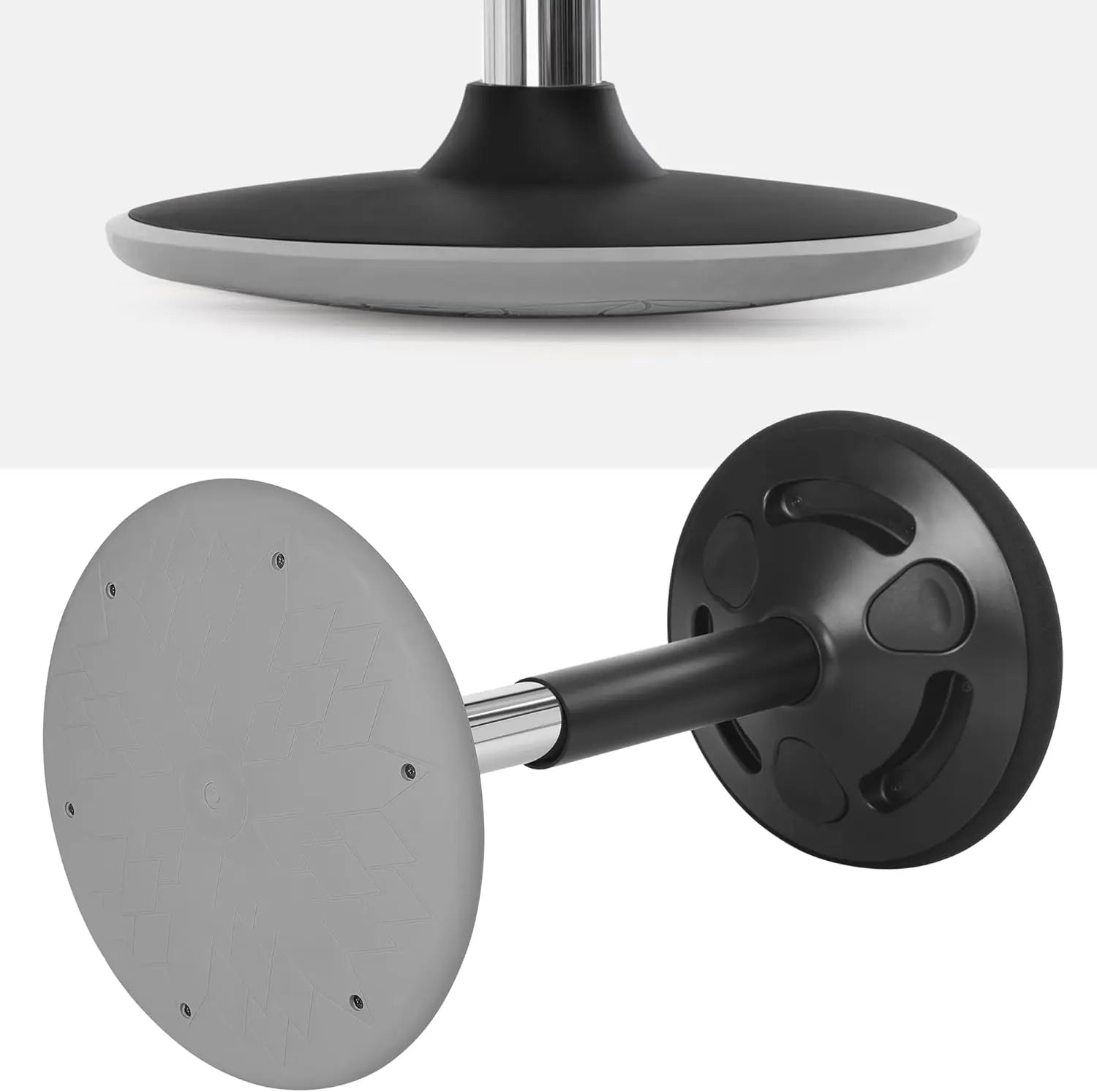 Ergonomischer Sitzhocker höhenverstellbar schwarz Stoff von Songmics