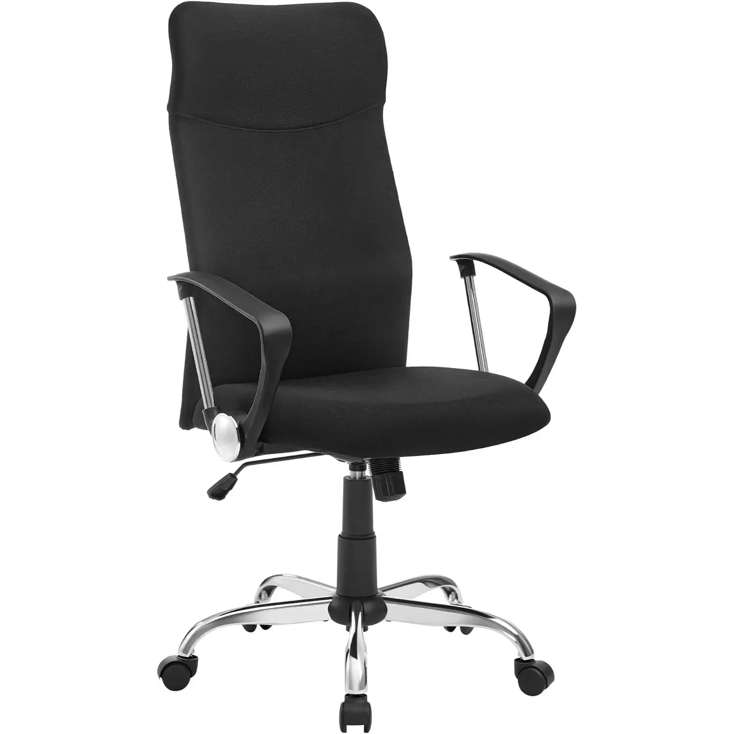 Bürostuhl ergonomisch höhenverstellbar gepolstert schwarz von Songmics
