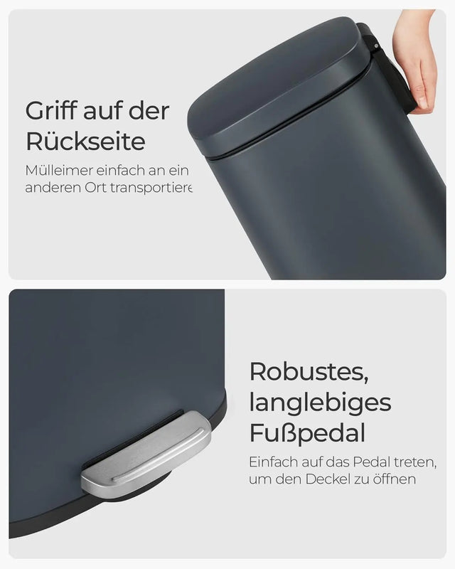 Mülleimer Küche 30L Softclose grüngrau von Songmics