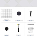 Freilauf Kleintiergehege Metallgitter Kaninchen Schwarz von Songmics