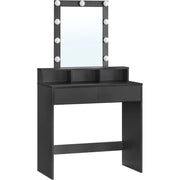 Schminktisch LED Spiegel Schubladen modern schwarz von Songmics