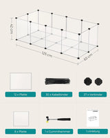 Freigehege Kunststoff für Kleintiere Weiss von Songmics