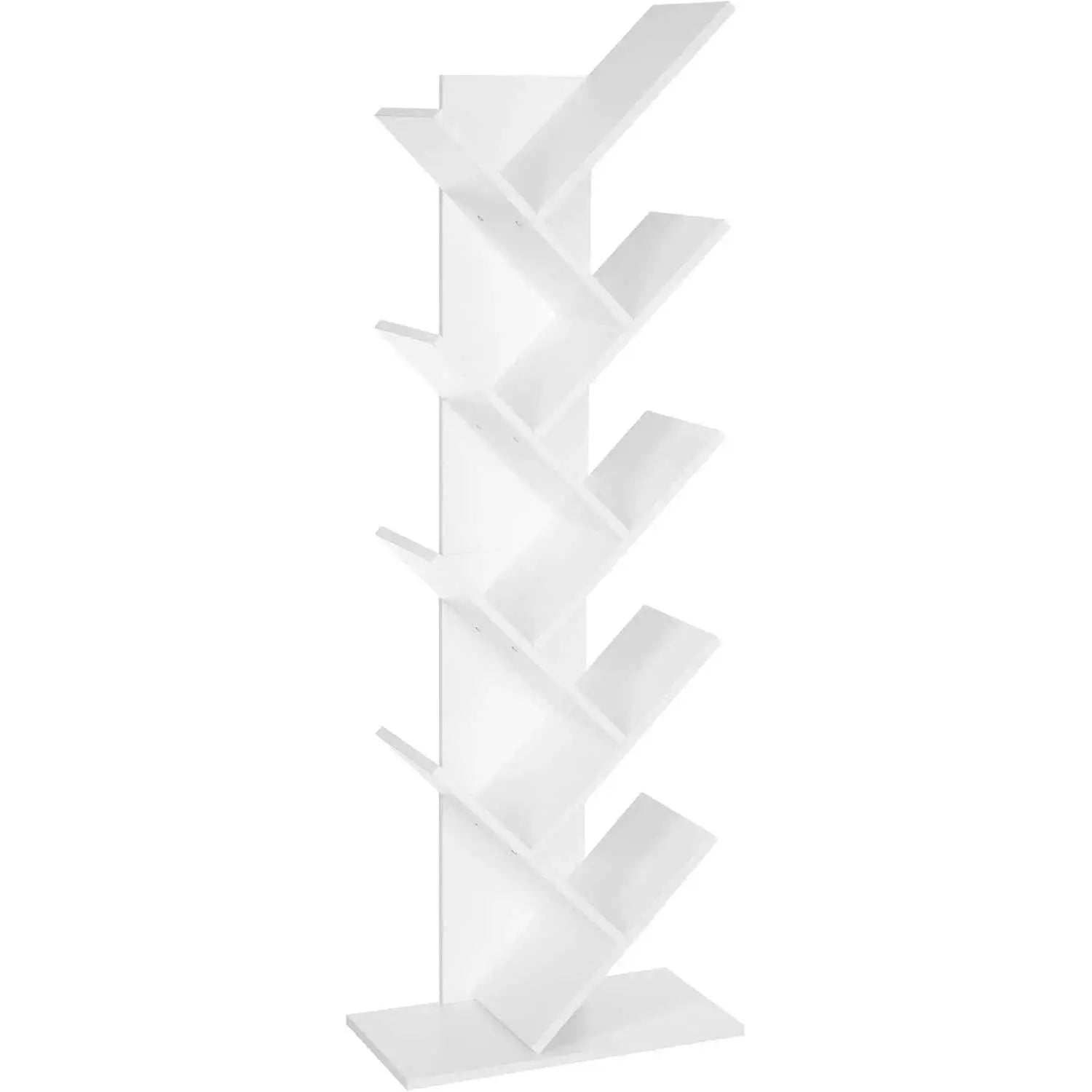 Bücherregal Baumform 9 Ebenen Wolkenweiss von Songmics