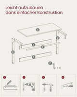 Wandgarderobe mit Ablage Eichenfarben-Weiss von Songmics