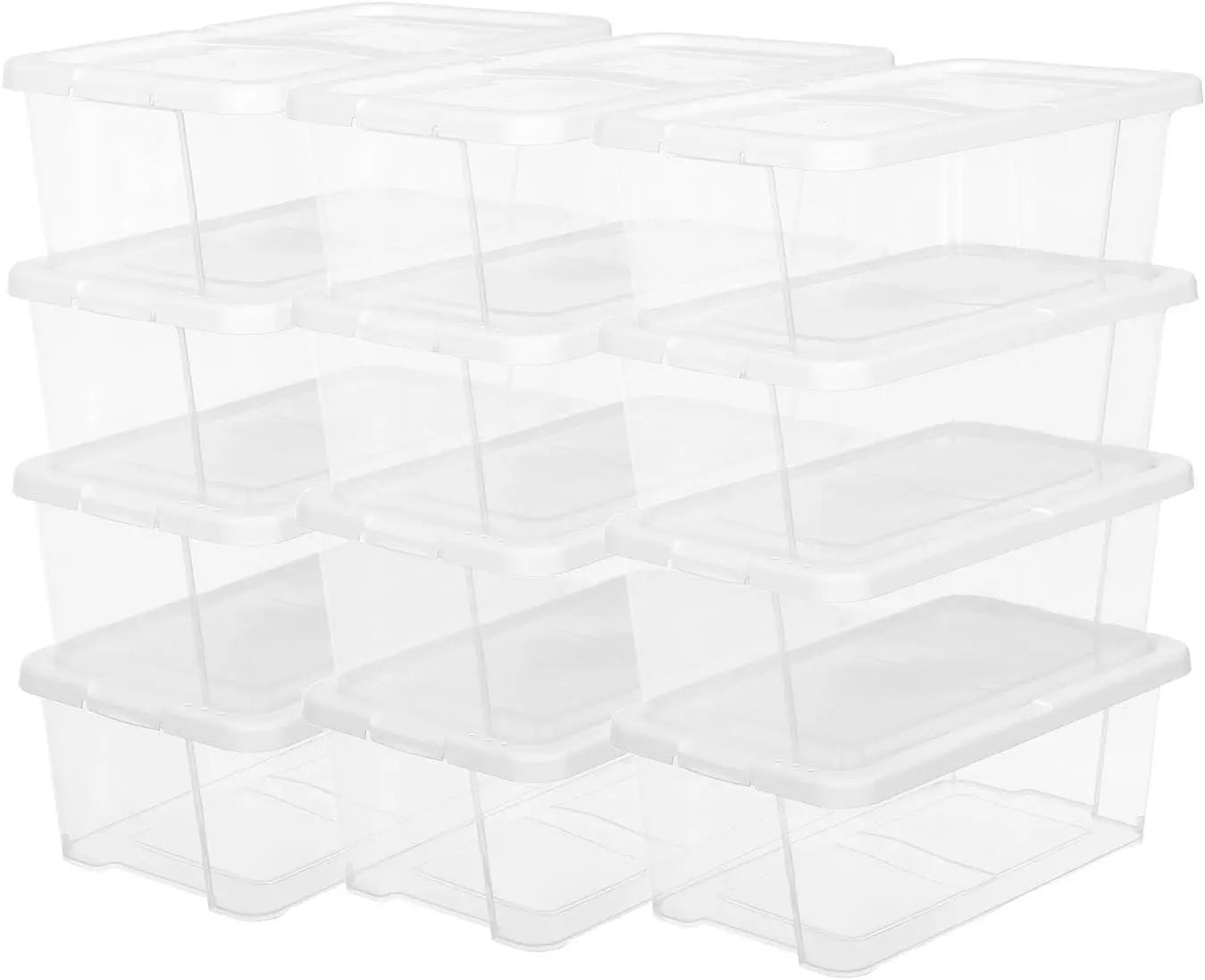 Aufbewahrungsbox Set mit Deckel Transparent von Songmics