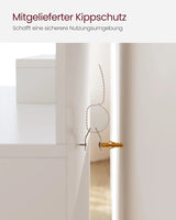 Schminktisch mit Spiegel und Ablagen Weiss von Songmics