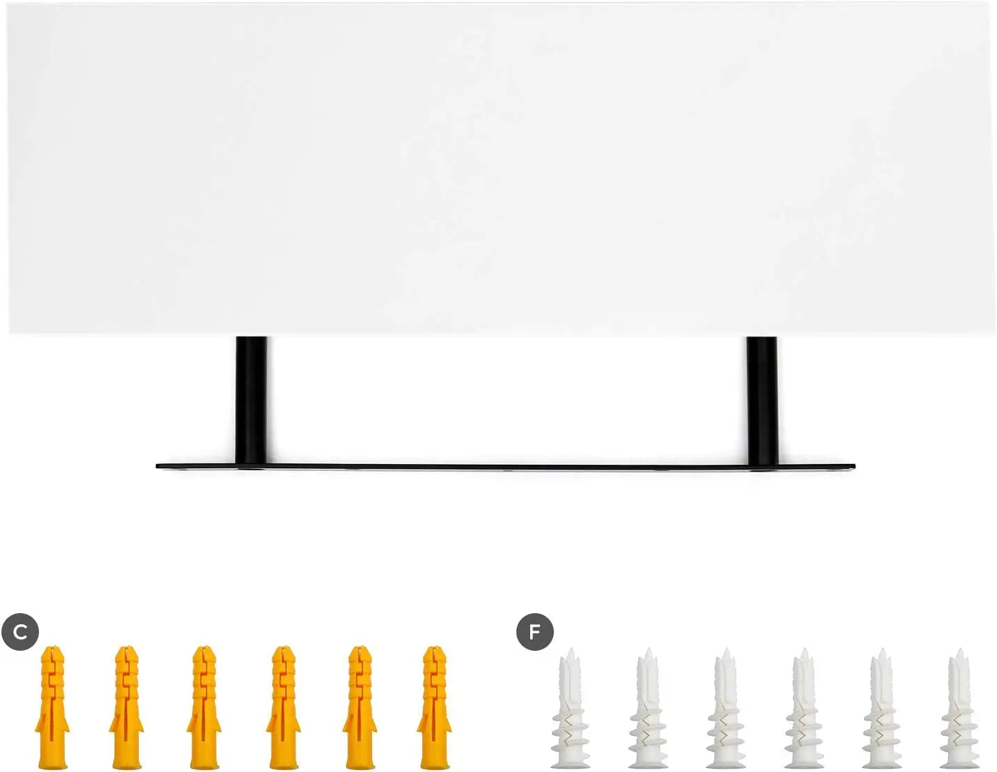 Wandregal MDF / Spanplatte Schweberegal Weiss 60cm von Songmics