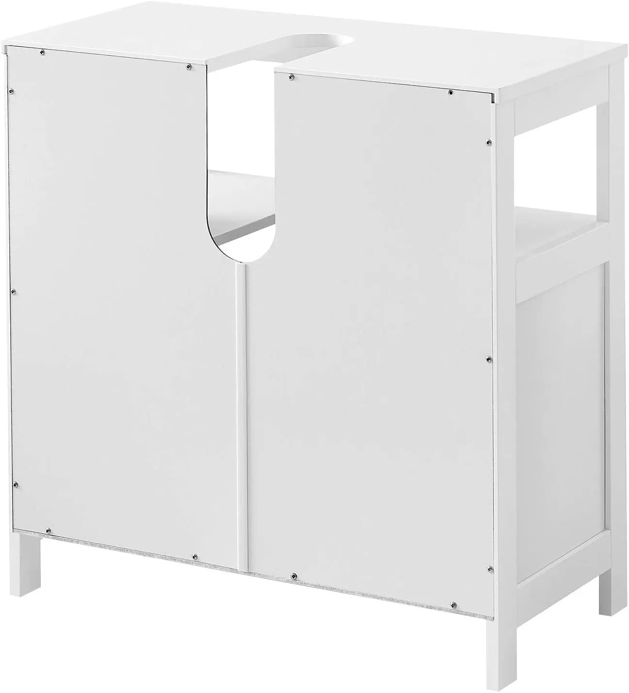 Waschbeckenunterschrank 60cm weiss Holz von Songmics
