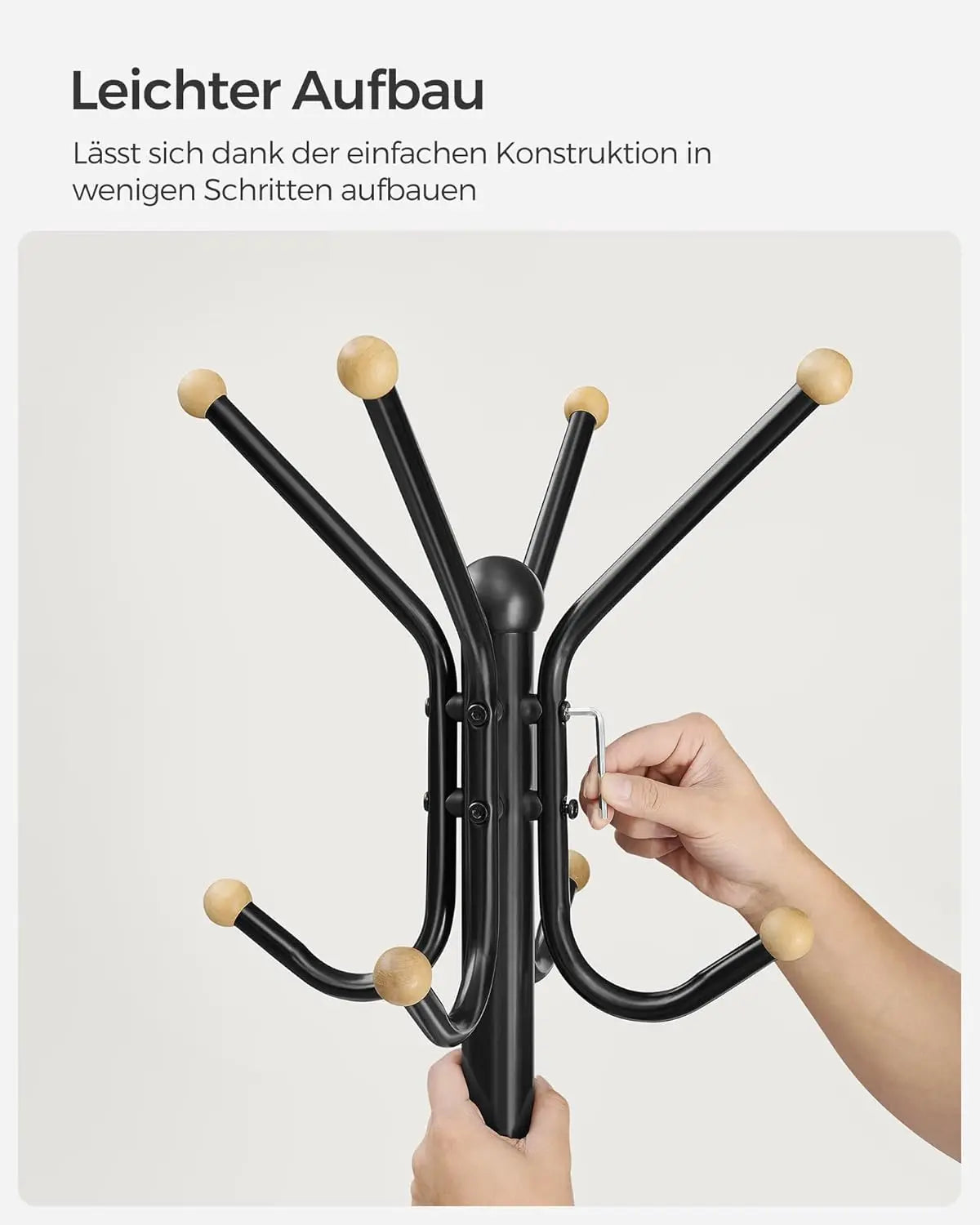 Garderobenständer Metall 12 Haken schwarz von guteszeug.ch
