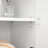 Badezimmerschrank mit Schublade verstellbar Weiss von Songmics