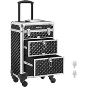 Kosmetikkoffer Trolley mit Schubladen Schwarz von Songmics