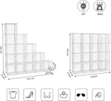 Steckregal Modulares Gitterregal Drahtrahmen Weiss von Songmics