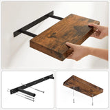 Wandregal schwebend rustikales Braun 20x40cm von Songmics