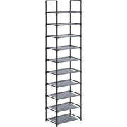 Schuhregal 10 Ebenen 45 cm breit grau Metall von Songmics