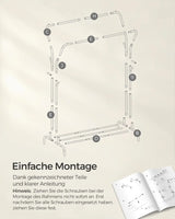 Kleiderständer auf Rollen Stahlrohre Silber von Songmics