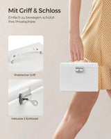 Schmuckkästchen mit Spiegel und Schloss klassikweiss von Songmics