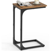 Beistelltisch C-Form Metall Vintage Braun von Songmics