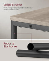 Beistelltisch mit Ladefunktion Greige-Schwarz von Songmics