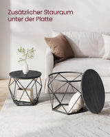 Couchtisch Set modern abnehmbar tintenschwarz von Songmics
