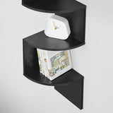 Eckregal Wandregal 5 Ebenen tintenschwarz von Songmics