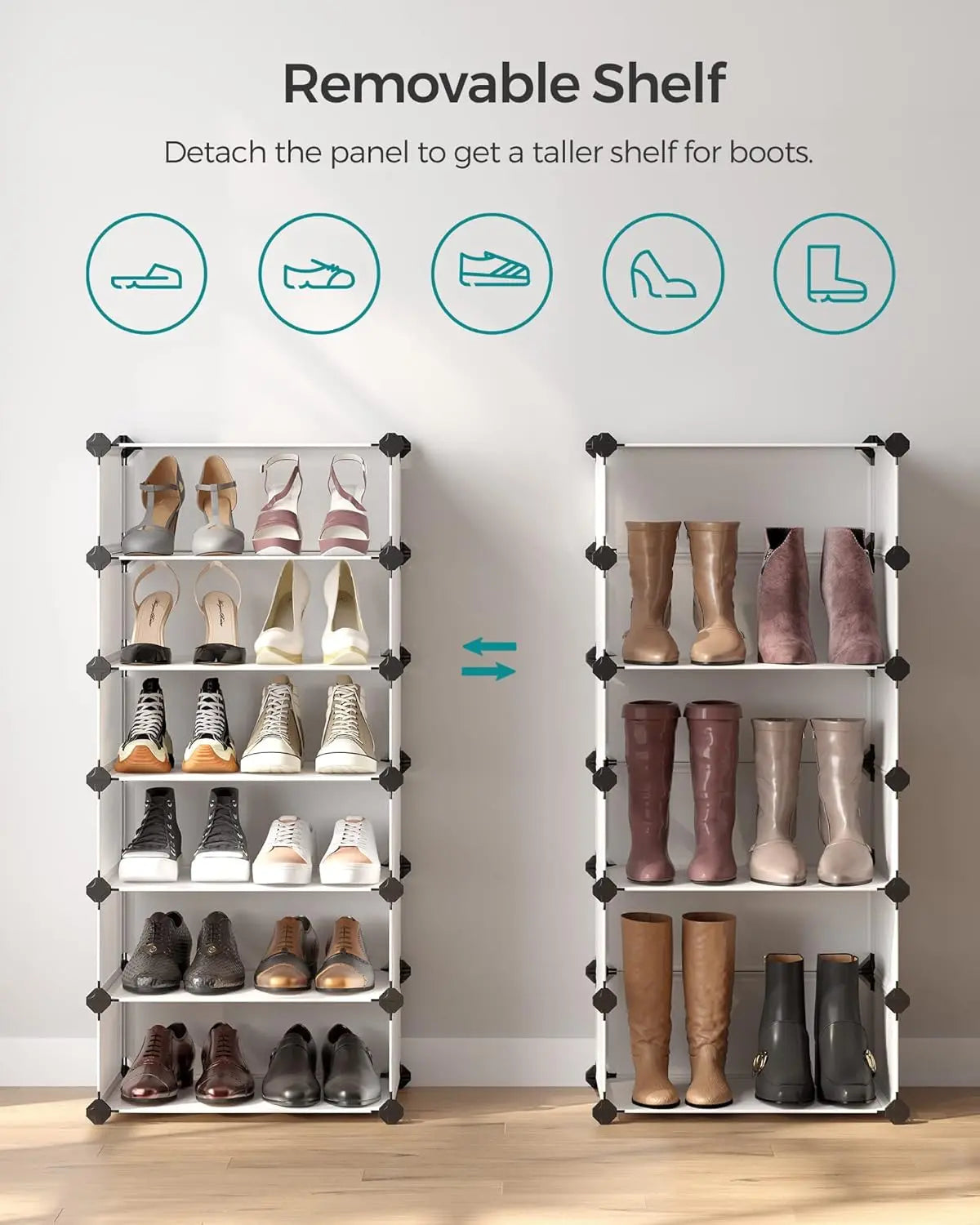 Schuhregal DIY Kunststoff Weiss von guteszeug.ch