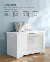 Schuhbank mit Stauraum Landhausstil Wolkenweiss von Songmics