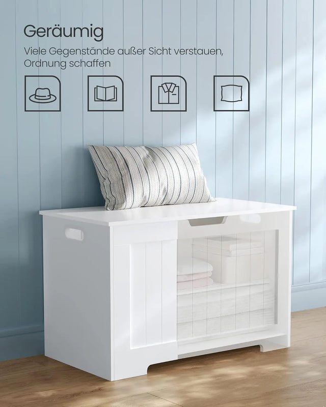 Schuhbank mit Stauraum Landhausstil Wolkenweiss von Songmics