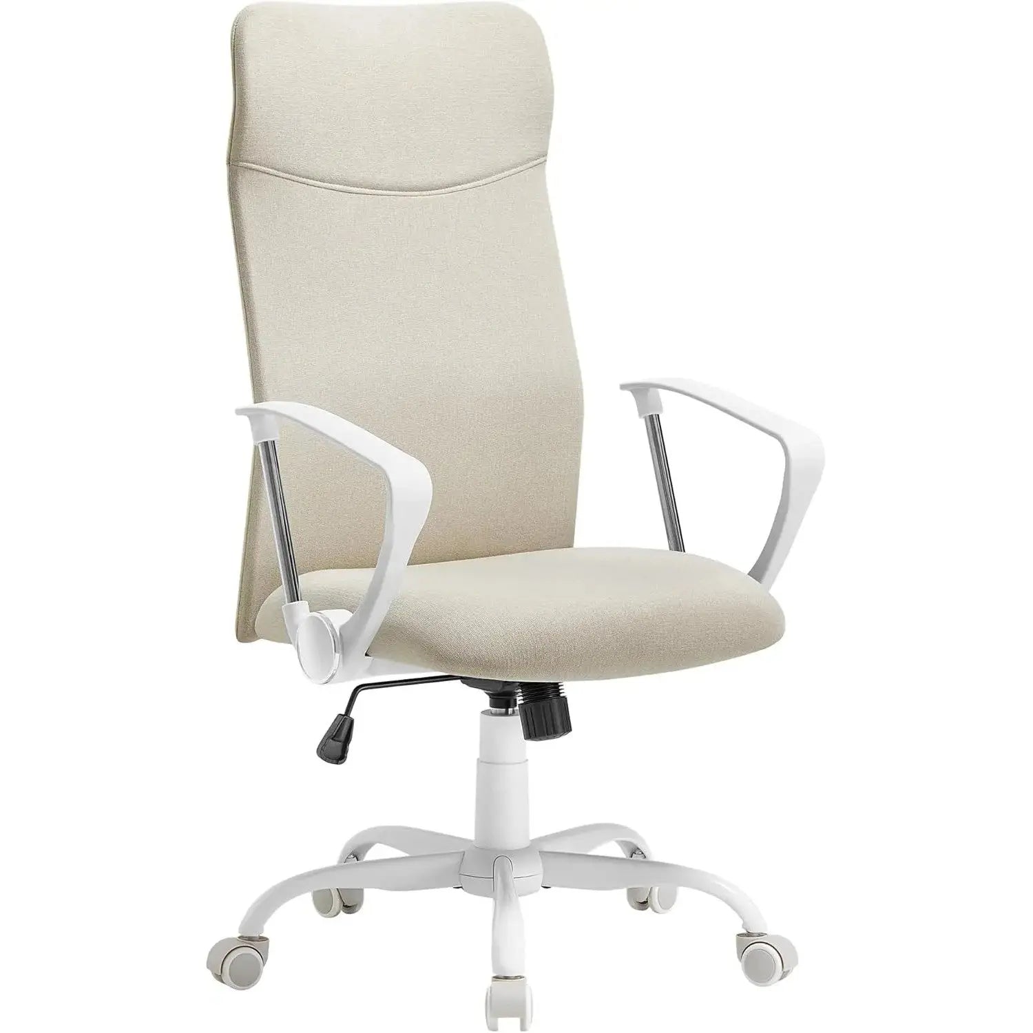 Bürostuhl ergonomisch höhenverstellbar gepolstert cappuccinobeige von Songmics