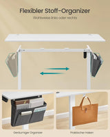 Schreibtisch elektrisch höhenverstellbar Büro wolkenweiss von Songmics