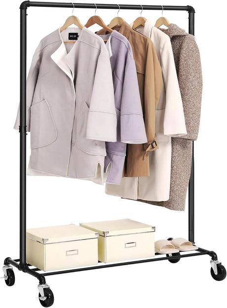 Kleiderständer Industrie-Design mit Ablage Schwarz von Songmics