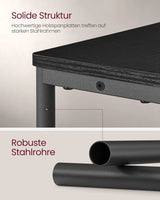 Beistelltisch mit Ladefunktion, 3 Ablagen, schwarz von Songmics