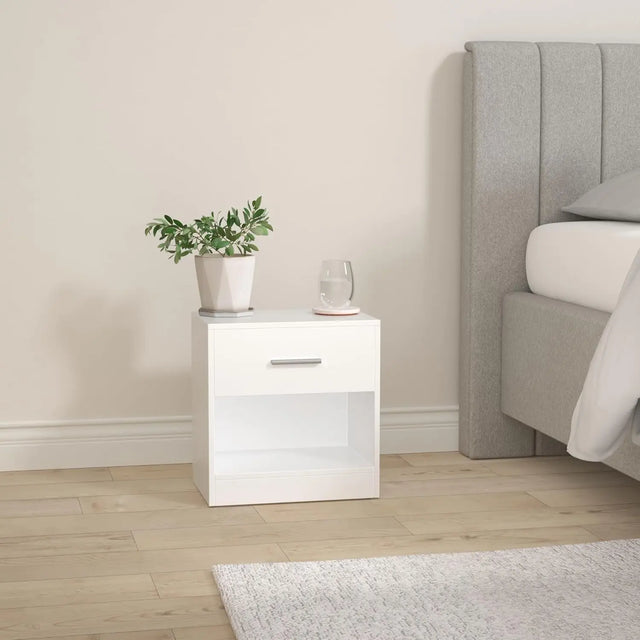 Nachttisch mit Schublade klassikweiss von Songmics
