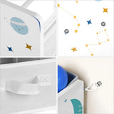 Kinderzimmerregal mit 9 Aufbewahrungsboxen Weltall Weiss von Songmics