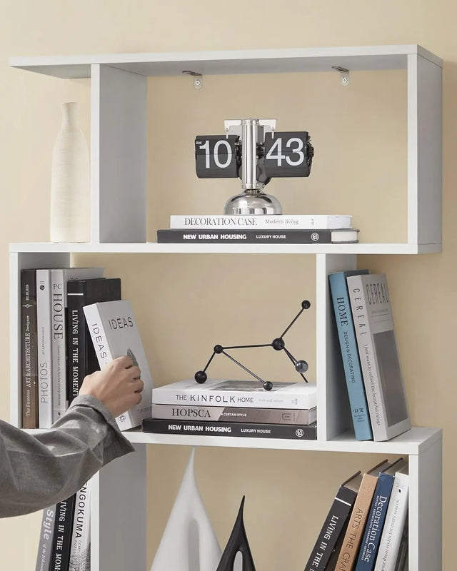 Bücherregal freistehend modern weiss von Songmics