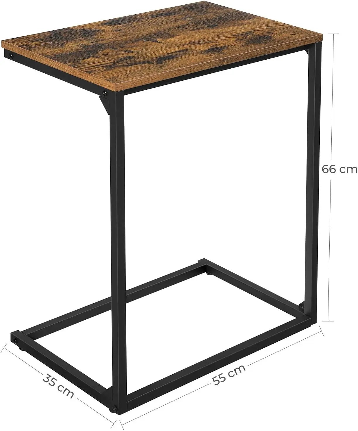Beistelltisch Industriestil Vintagebraun-Schwarz von Songmics