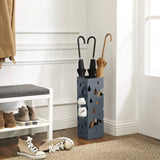 Regenschirmständer Metall quadratisch mit Haken Muster Regenschirme Anthrazit von Songmics