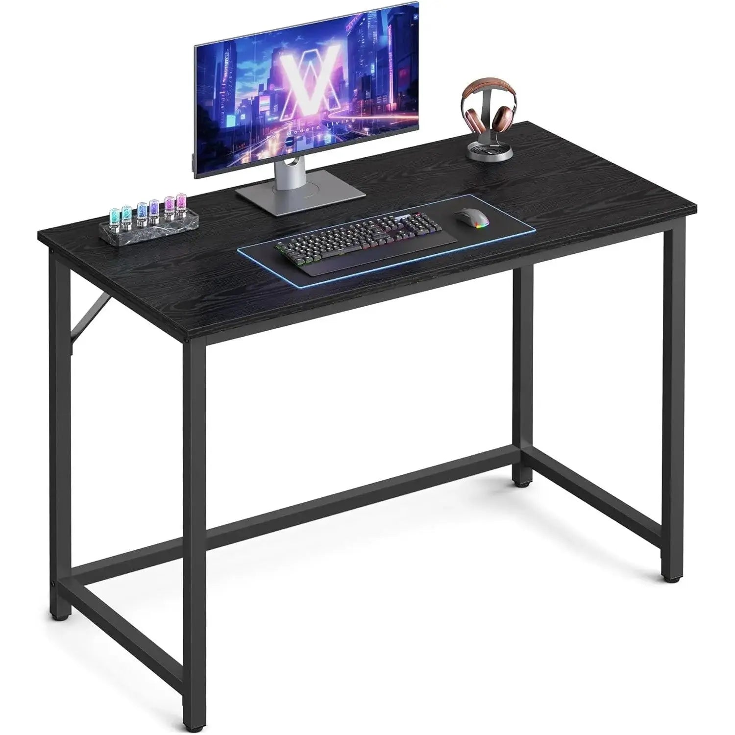 Computertisch Bürotisch 100x50x76cm Schwarz von Songmics