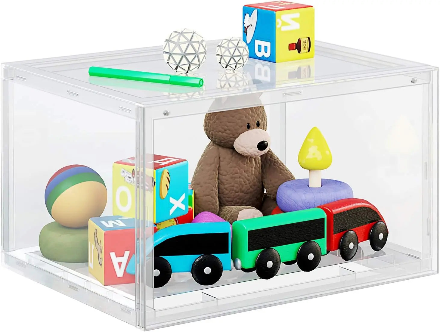 Schuhboxen Stapelbare Organizer Kunststoff Transparent von Songmics