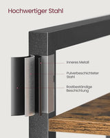 Regal mit 5 Ebenen Vintagebraun, 30x66x153 cm von Songmics