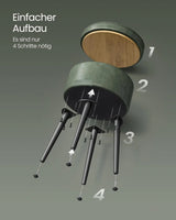 Sitzhocker mit Stauraum Kunstleder Waldgrün von Songmics