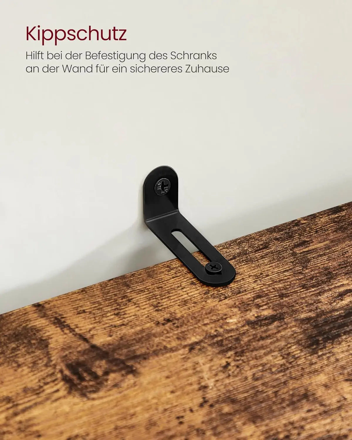 Badezimmerschrank Hoch Regal Verstellbar Vintagebraun von Songmics