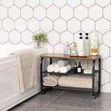 Schuhbank Holzoptik Vintage Braun von Songmics