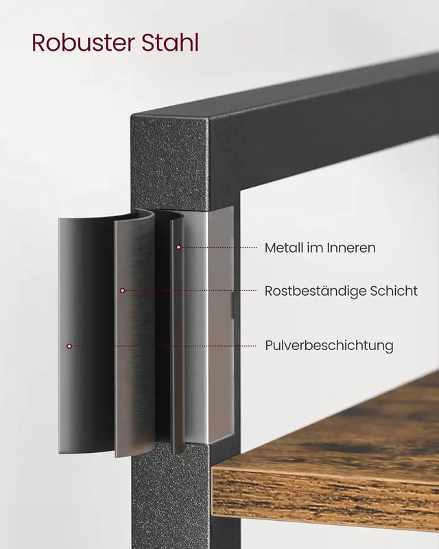 Bücherregal Industrie-Design freistehend vintagebraun-schwarz von Songmics