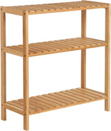Badezimmerregal Bambus 3 Ebenen Naturbeige von Songmics